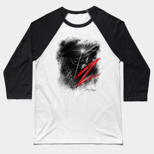 Zorro Black White and red Baseball T-Shirt